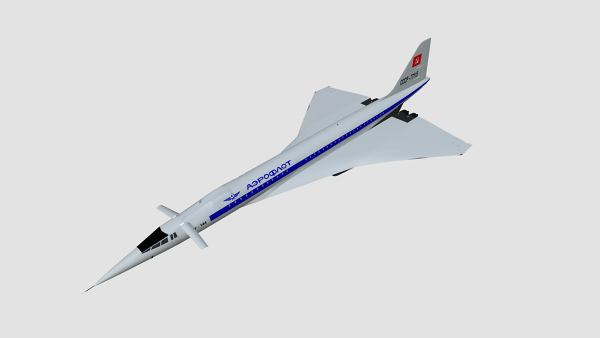 Tupolev-Tu-144-3D-Model-FetchCFD-Image-Iso-View-2.png - High-quality image for the Tupolev Tu-144 Aircraft 3D Model project