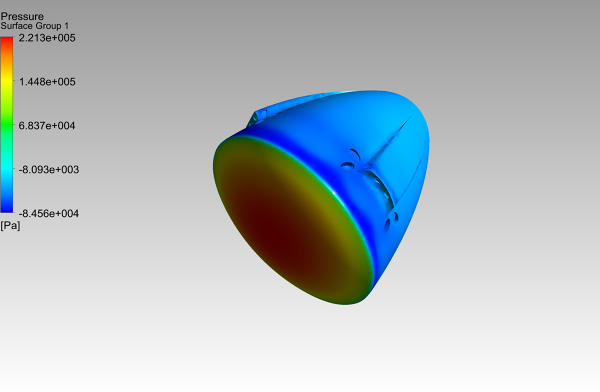 SpaceX-Dragon-CFD-Simulation-ANSYS-CFX-Surface-Pressure-FetchCFD.PNG - High-quality image for the CFD Simulation of SpaceX Dragon project