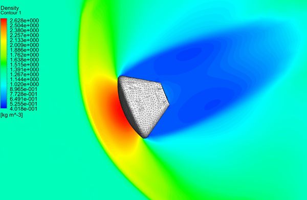 Orion-Spacecraft-CFD-Analysis-Density-Contour-FetchCFD.JPG - High-quality image for the Orion Spacecraft CFD Analysis project