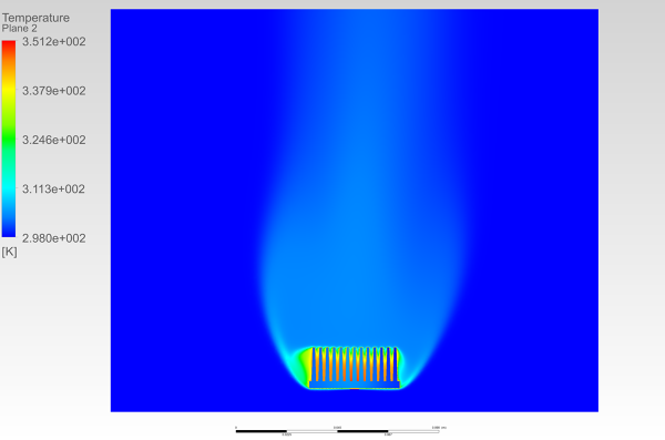 Plate-Fin-heat-sink-cht-simulation-FetchCFD-Image-Temp-contour-view-2.PNG - High-quality image for the Plate Fin Heat Sink CHT simulation project