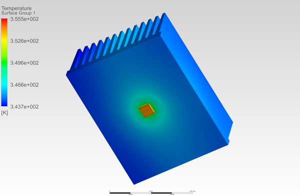 Plate-Fin-heat-sink-cht-simulation-FetchCFD-Image-Temp-surface-contour.PNG - High-quality image for the Plate Fin Heat Sink CHT simulation project