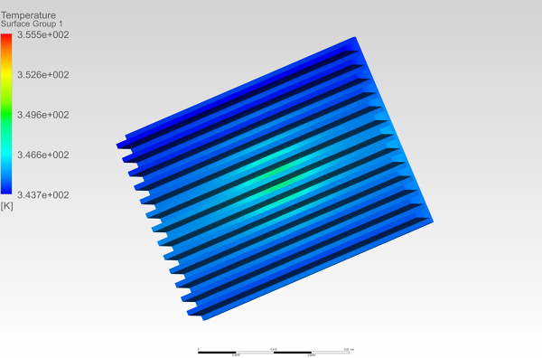 Plate-Fin-heat-sink-cht-simulation-FetchCFD-Image-Temp-surface-contour-view-2.PNG - High-quality image for the Plate Fin Heat Sink CHT simulation project