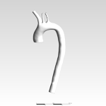 Preview of the original project Human Aortic Arch CAD Model - Explore this 3D Model on FetchCFD