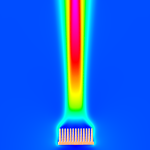 Preview of the original project Fin Heat Sink Conjugate Heat Transfer (CHT) Simulation - Explore this CFD Simulation on FetchCFD