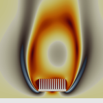Preview of the original project Finned Heat Sink Conjugate Heat Transfer (CHT) Simulation - Explore this CFD Simulation on FetchCFD