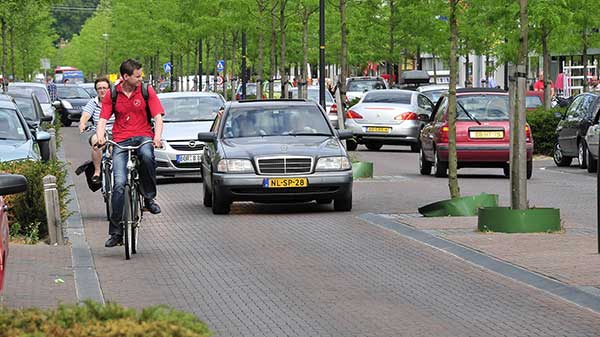 Fietsers in Enschede