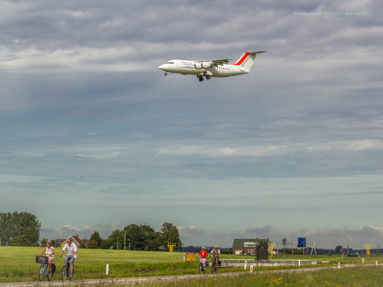 Fietsen bij Schiphol