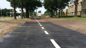 Houten fietspad in Emmen