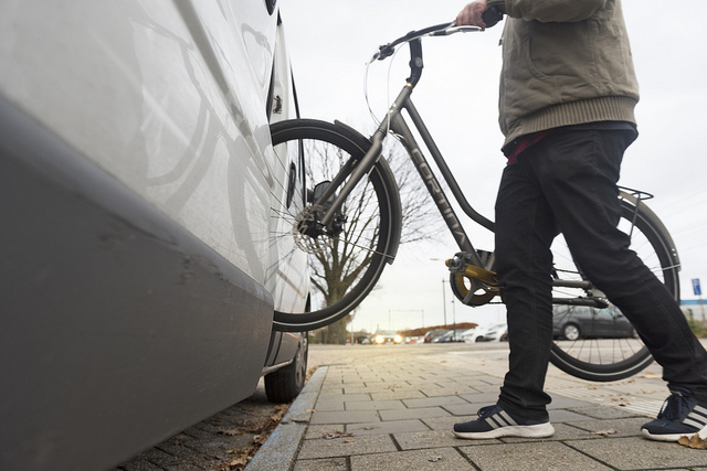 gestolen fiets inladen