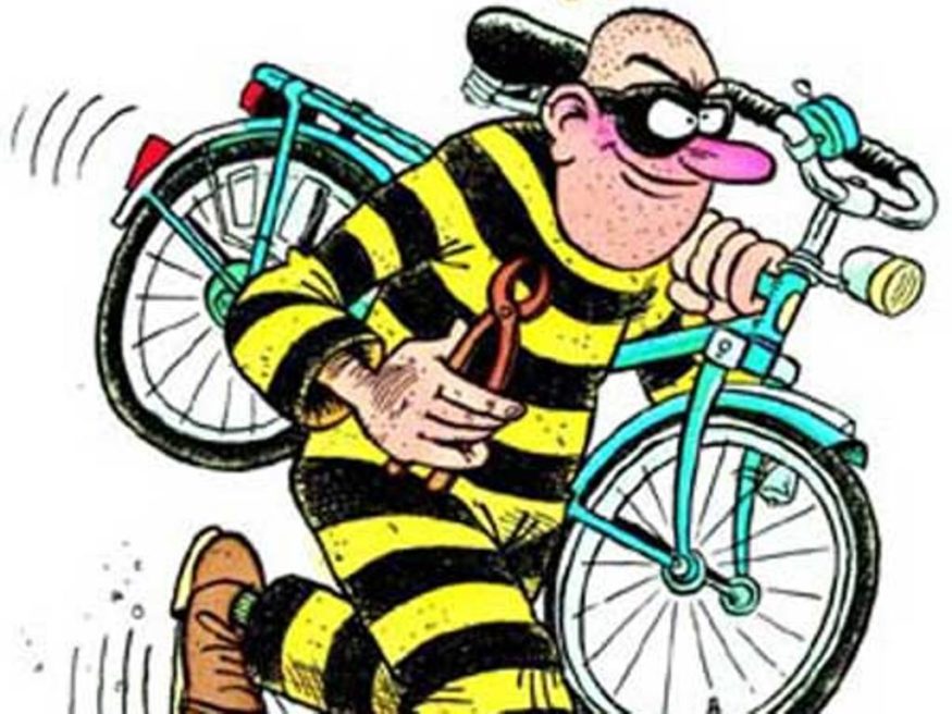 een fietsendief.