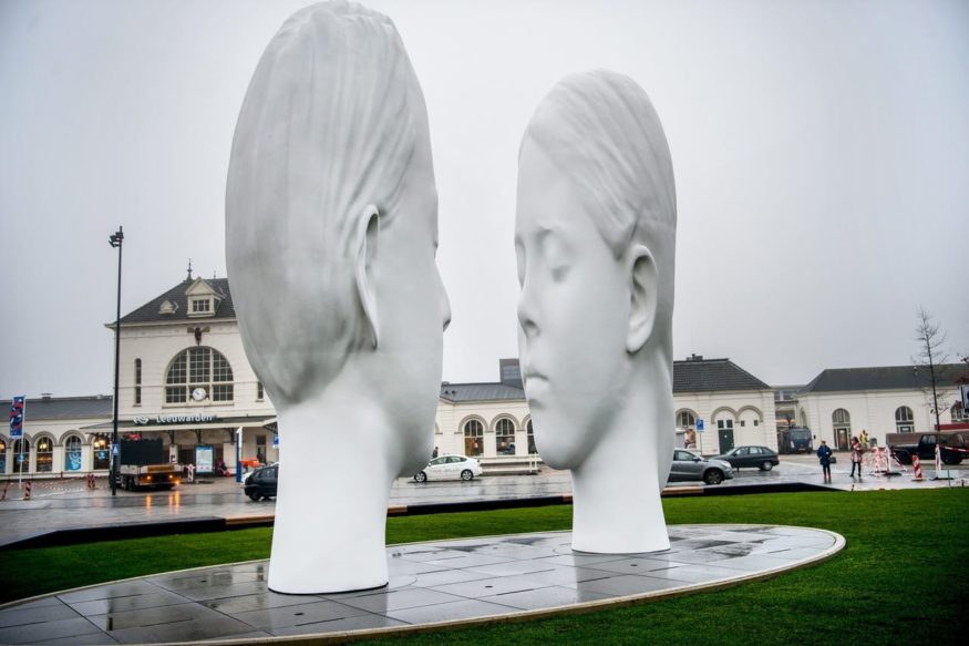 Het fonteinen beeld van Leeuwarden