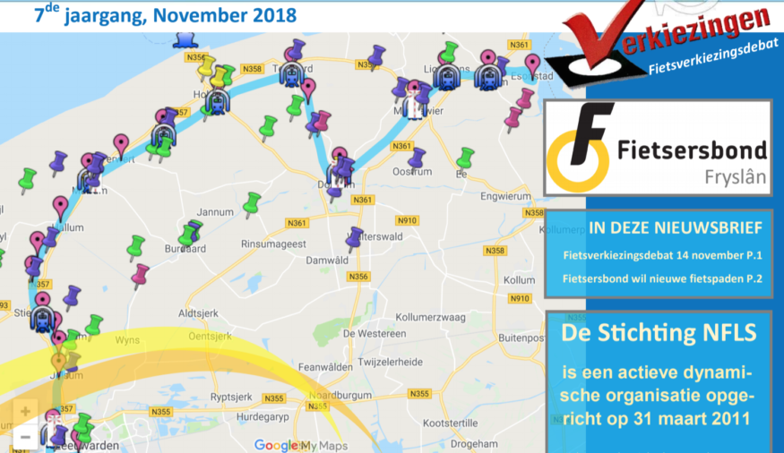 De route van het Dokkumer Lokaaltje