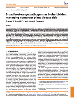 Broad host-range pathogens as bioherbicides: managing nontarget plant disease risk