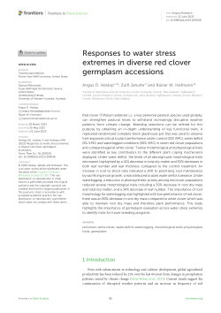 Responses to water stress extremes in diverse red clover germplasm accessions