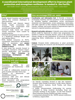 A coordinated international development effort to improve plant protection and strengthen resilience is needed in the Pacific