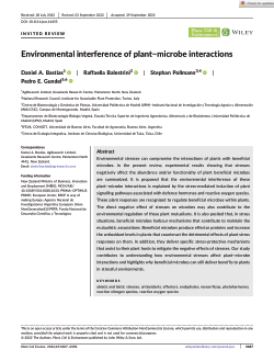 Environmental interference of plant−microbe interactions