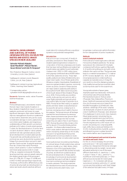 Growth, development and survival of porina (W<i>iseana</i> species) on selected native and exotic grass species in New Zealand