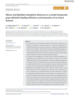 Silicon and <i>Epichloë</i>-endophyte defences in a model temperate grass diminish feeding efficiency and immunity of an insect folivore