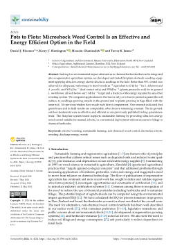 Pots to Plots: Microshock weed control is an effective and energy efficient option in the field