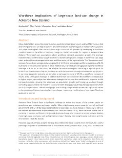 Workforce Implications of Large-scale Land-use Change in Aotearoa New Zealand