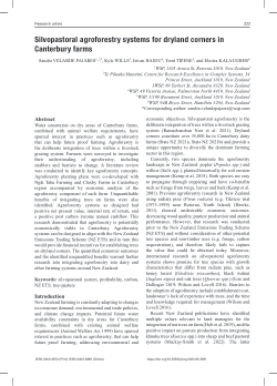 Silvopastoral agroforestry systems for dryland corners in Canterbury farms
