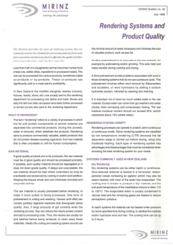 Rendering Systems and Product Quality