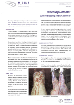 Bleeding Defects: Surface Bleeding on Skin Removal