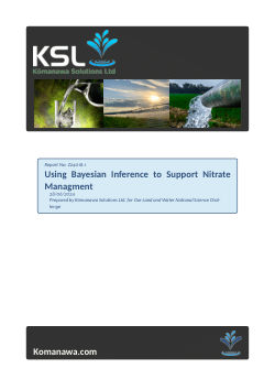 Using Bayesian Inference to Support Nitrate Management