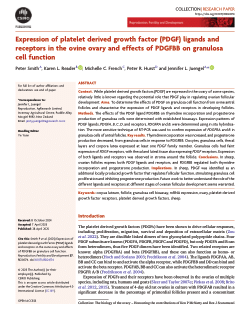 Expression of platelet derived growth factor (PDGF) ligands and receptors in the ovine ovary and effects of PDGFBB on granulosa cell function