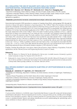Using salivary anti-CarLA IgA as a tool to manage gastrointestinal parasitism in Canadian pastured sheep *