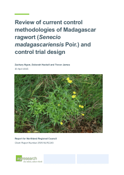 Review of current control methodologies of Madagascar ragwort (<i>Senecio madagascariensis</i> Poir.) and control trial design