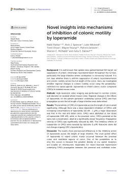 Novel insights into mechanisms of inhibition of colonic motility by loperamide