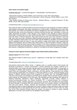 Chemical control against terrestrial alligator weed (<i>Alternanthera philoxeroides</i>)