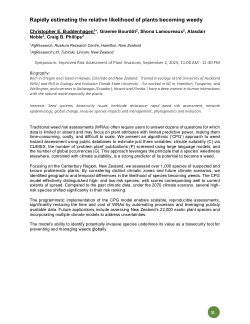 Rapidly estimating the relative likelihood of plants becoming weedy