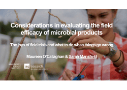 Considerations in evaluating the field efficacy of microbial products
