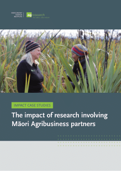 The impact of research involving Māori Agribusiness partners