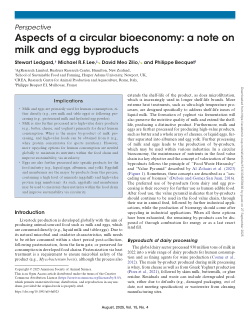 Aspects of a circular bioeconomy: a note on milk and egg byproducts