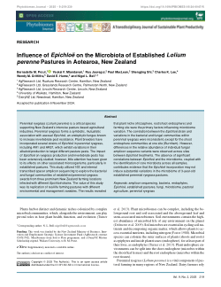 Influence of <i>Epichloë</i> on the microbiota of established <i>Lolium perenne</i> Pastures in Aotearoa, New Zealand