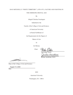 JOAN MITCHELL’S “WHITE TERRITORY” (1970-1971): NATURE AND PAINTING IN THE EMERGING DIGITAL AGE