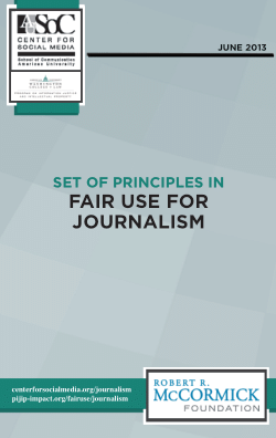 Set of principles in fair use for journalism