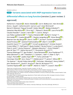 Variants associated with HHIP expression have sex-differential ...