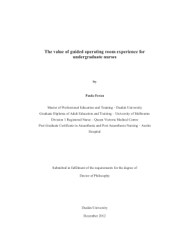 The value of guided operating theatre experience for undergradaute nurses
