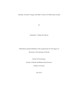 Attitudes towards younger and older victims of child sexual assault