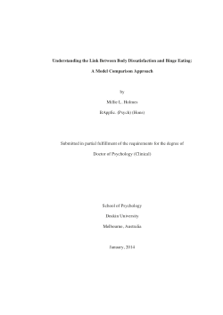 Understanding the link between body dissatisfaction and binge eating: a model comparison approach