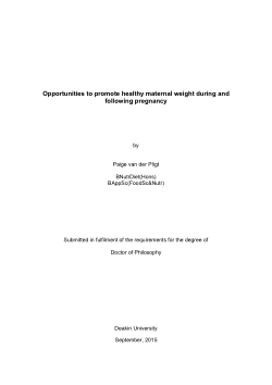 Opportunities to promote healthy maternal weight during and following pregnancy