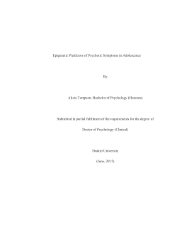 Epigenetic predictors of psychotic symptoms in adolescence