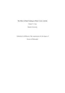 The Effect of dual-tasking on motor cortex activity