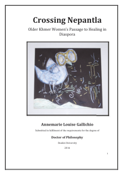 Crossing nepantla: Older Khmer women's passage to healing in diaspora.