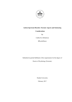 Autism spectrum disorder: forensic aspects and sentencing considerations