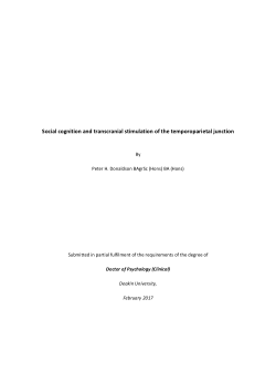 Social cognition and transcranial stimulation of the temporoparietal junction